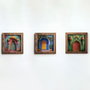 Wallity UKZM072 Conjunto de 3 Pinturas Decorativas en MDF con Marco Multicolor